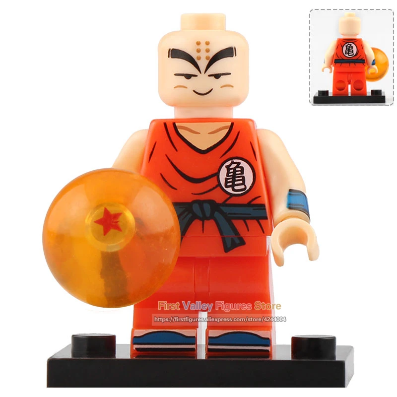 DR. TONG 80 шт. Dragon Ball Z Аниме Фигурки Гоку Вегета Violett Krillin строительные блоки мультфильм игрушки для детей KT1007