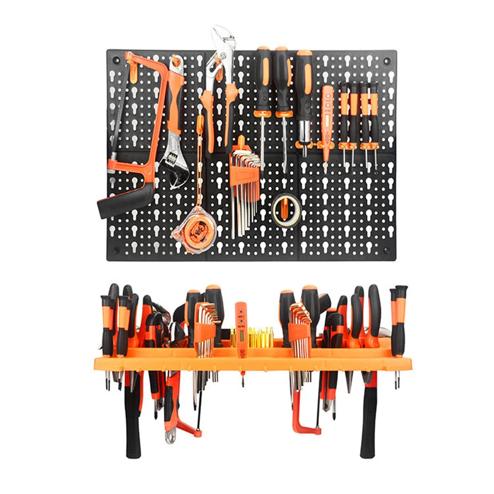 1 PC Wall Mounted Durable Practical PP Lightweight Hardware Tool Hanging Storage Organize Shelf Rack for Warehouse Garage