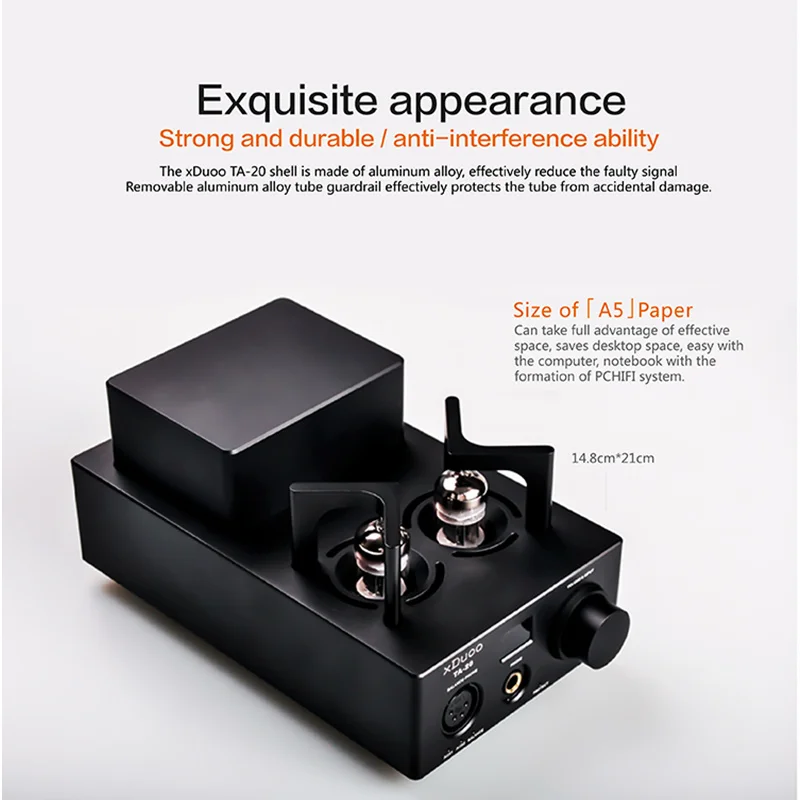 XDUOO TA 20 12AU7 HIFI аудио Высокая эффективность балансный ламповый усилитель для