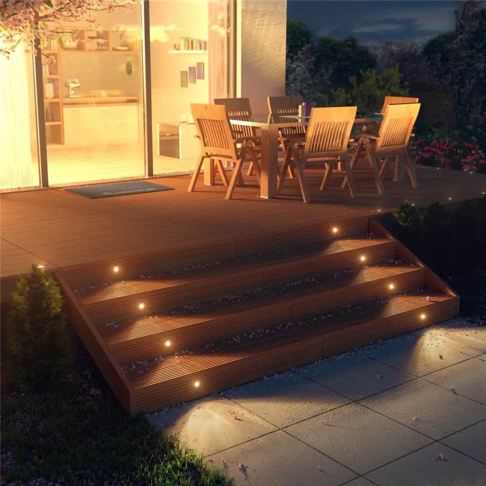 10PCS/Lot FVTLED LED Deck Lights 35mm Half Moon Outdoor Garden Decoration LED Underground Lamps IP65 Waterproof Pathway Lighting 5