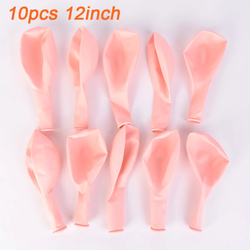 10pcs 12inch Красивые гигантские розовый персик круглые шары 5/18/36 дюймов Jumbo Макарон Пастель следа Baby Shower фотографии украшения - Цвет: 10pcs 12inch