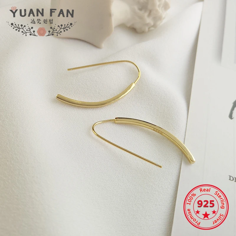 

Factory Price 100% 925 Silver Fashion Minimalism Delicate 18k Plated U Shape Stud Earrings Fine Jewelry for Female