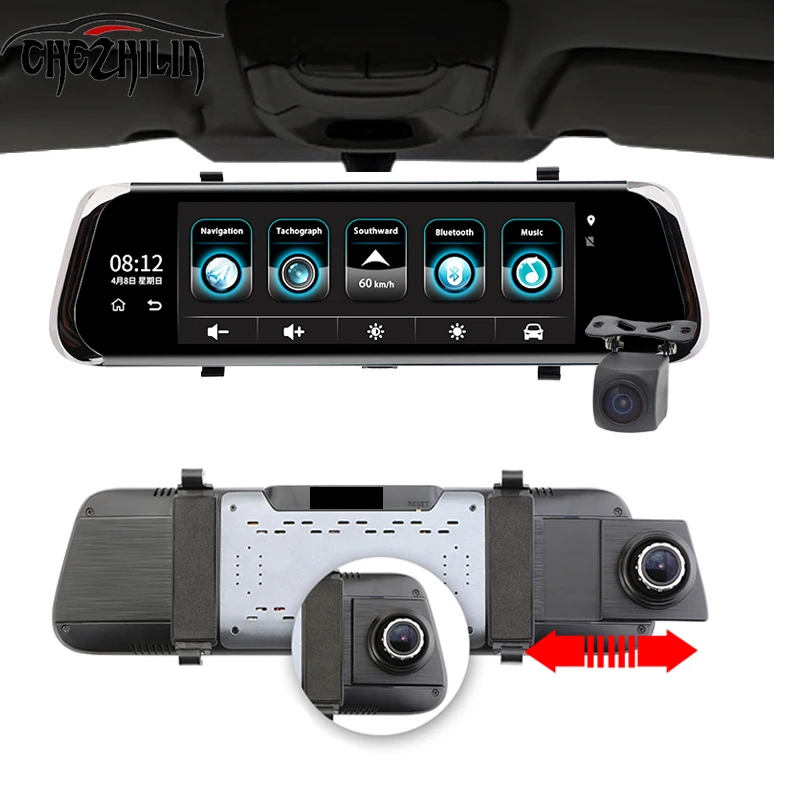 Автомобильный видеорегистратор chezhilin H8 зеркало заднего вида 10 дюймов IPS Touch 4G DVR
