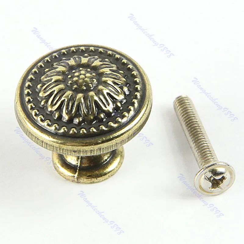 

OOTDTY Vintage Retro Style 25x25mm Door Knob Bathroom Cupboard Closet Drawer Pull Handle For Home Interior Door Hardware