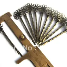 200 шт./лот 55 мм с 15 мм подушка в цветочек Заколка-невидимка для волос