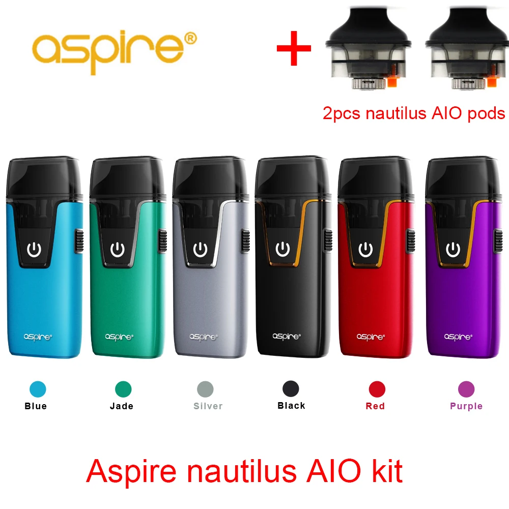 

In stock!! Aspire Nautilus AIO kit 1000mAh battery 4.6ml capacity pod vape kit use 1.8ohm Nautilus NS BVC coils vs breeze 2 kit