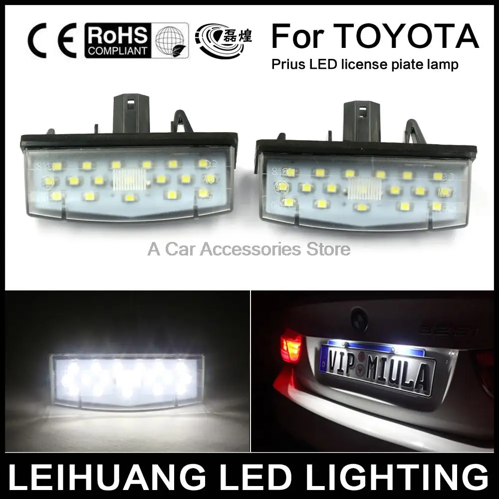24 SMD License Plate Lights 6000K White LED fit or Toyota Prius 2005