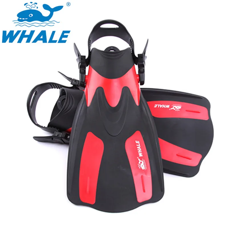 Brand Diving Swimming Flipper Adjustable with Heel 36 46 Size Adult Short Scuba Snorkeling Shoes