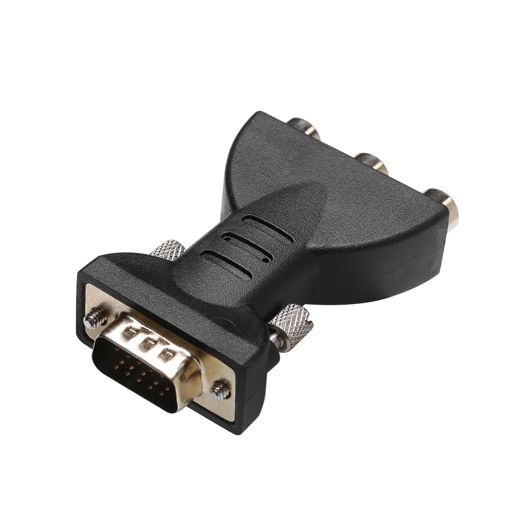 1 шт. RCA VGA коннектор конвертер 3 RGB видео Женский в HD 15 контактный стиль