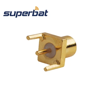 

Superbat 10pcs MCX Edge Mount Jack Female PCB Connector Goldplated RF Coaxial Connector