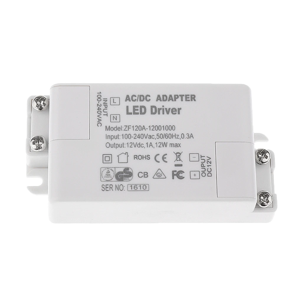 Ac 100-240V DC 12V 12W Светодиодный светильник драйвер адаптера для MR11 / G4 MR16 GU5.3