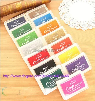 

DHL Free Shipping 1000pcs Multi Color 15 colors DIY Work Oil Gradient Stamp Set Big Craft Ink Pad Inkpad Craft Paper