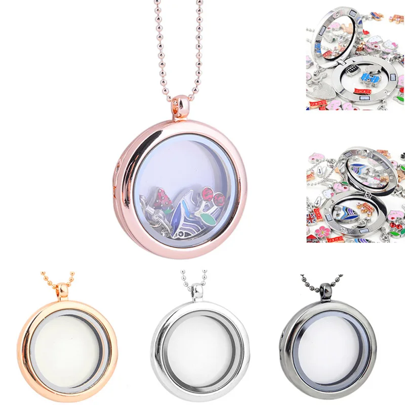 

Living Memory Photo Floating Glass Locket Pendant Necklace Women Jewelry @M23