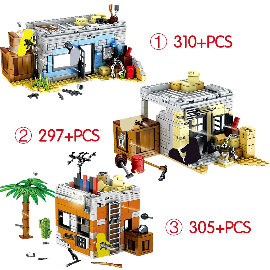  912PCS Player Unknown's Battlegrounds Compatible Army Ww2 Military Soldiers Weapon Gun PUBG Buildin