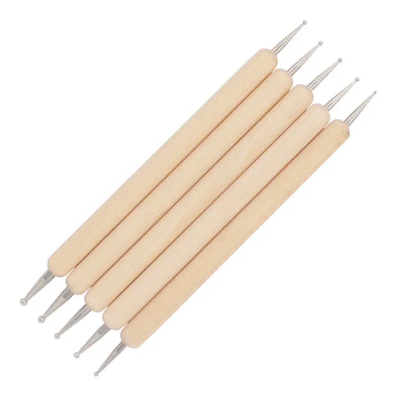 Buy 5pcs Copper Ball Stylus Tool Sets for Embossing Pattern Clay Sculpting