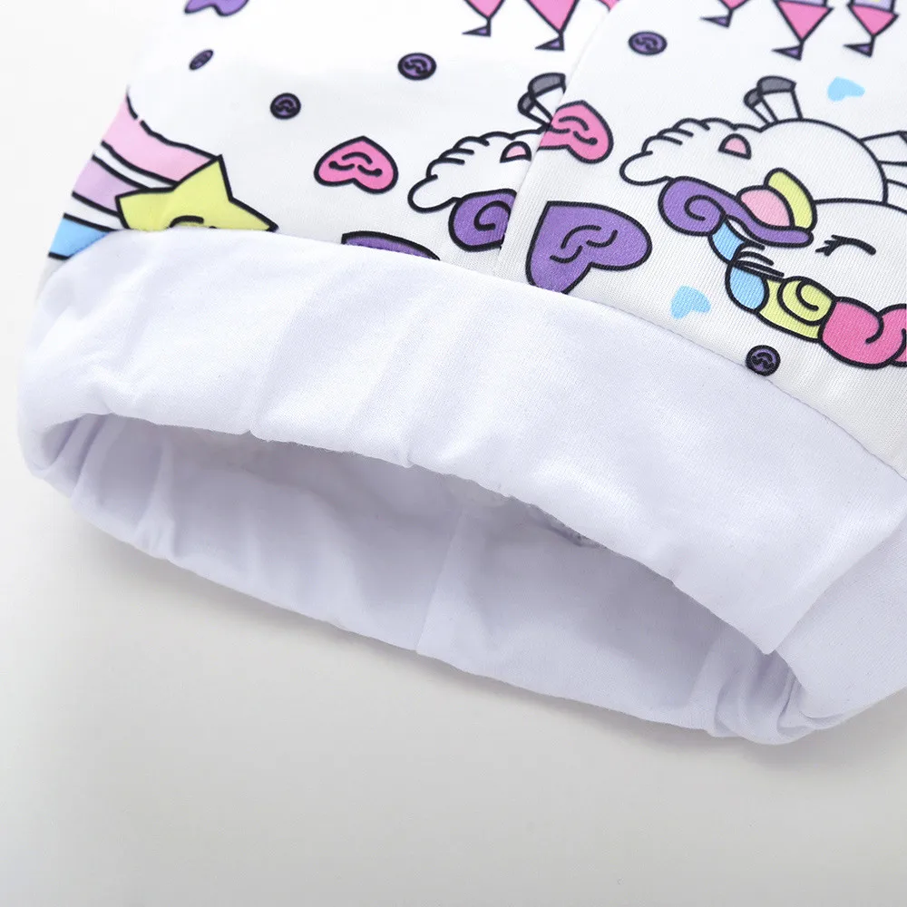 Комплекты одежды из 3 предметов для новорожденных девочек г. Модные топы с изображением радуги и единорога+ штаны с изображением замка Пегаса и шапочки