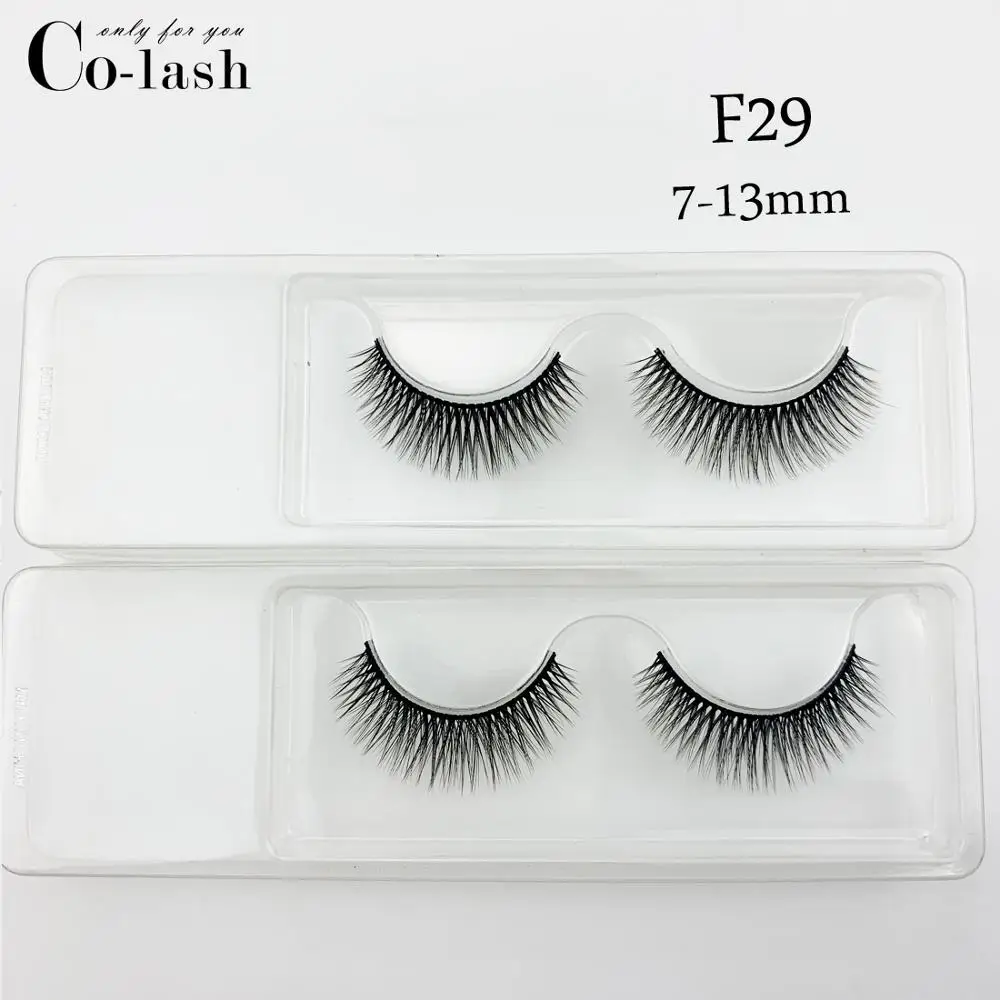 f29 2pairs Colash 15 мм 5D искусственные норковые ресницы накладные ресницы "крест-накрест" натуральные длинные ресницы Макияж 3D норковые ресницы для наращивания ресниц Многослойные - Цвет: f29 2pairs