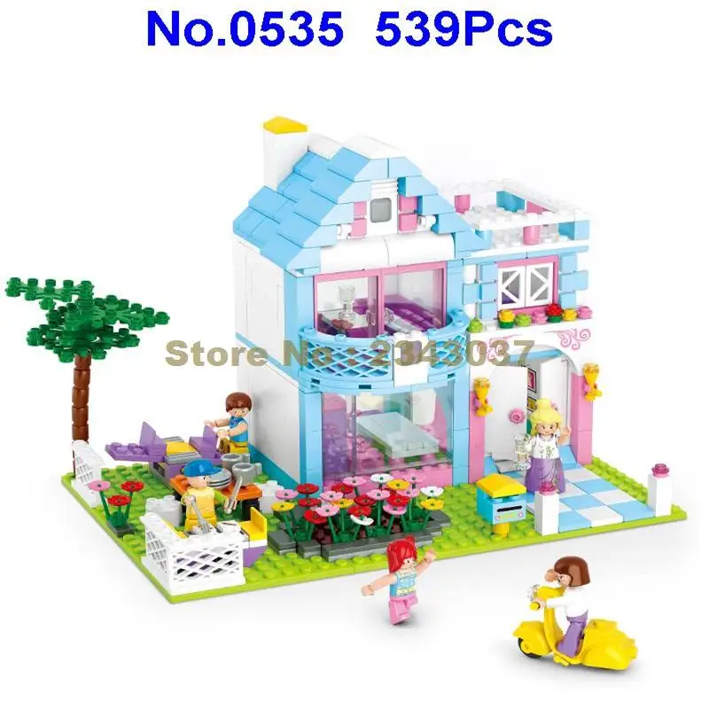 Sluban 0535 539 шт. розовый сон и вилл класса «Люкс подруг строительный блок игрушка
