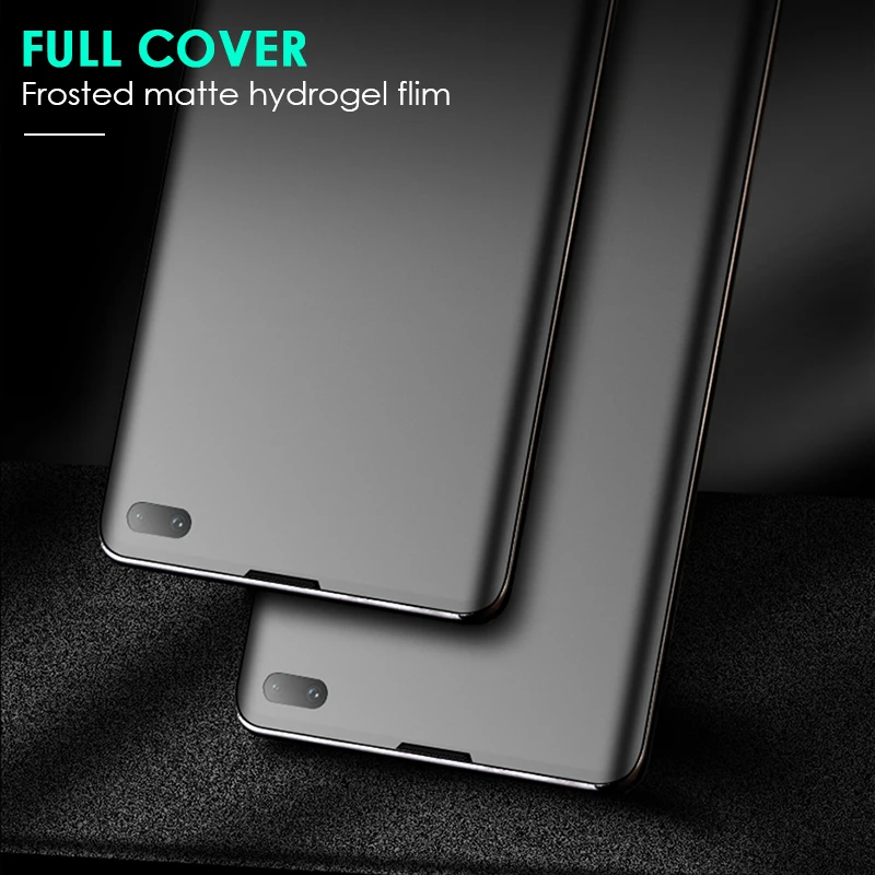 

For Samsung S10 Plus Screen Protector Galaxy S9 S8 Plus Matte Silicone Protection Film for Samsung Note 10 Pro 9 8
