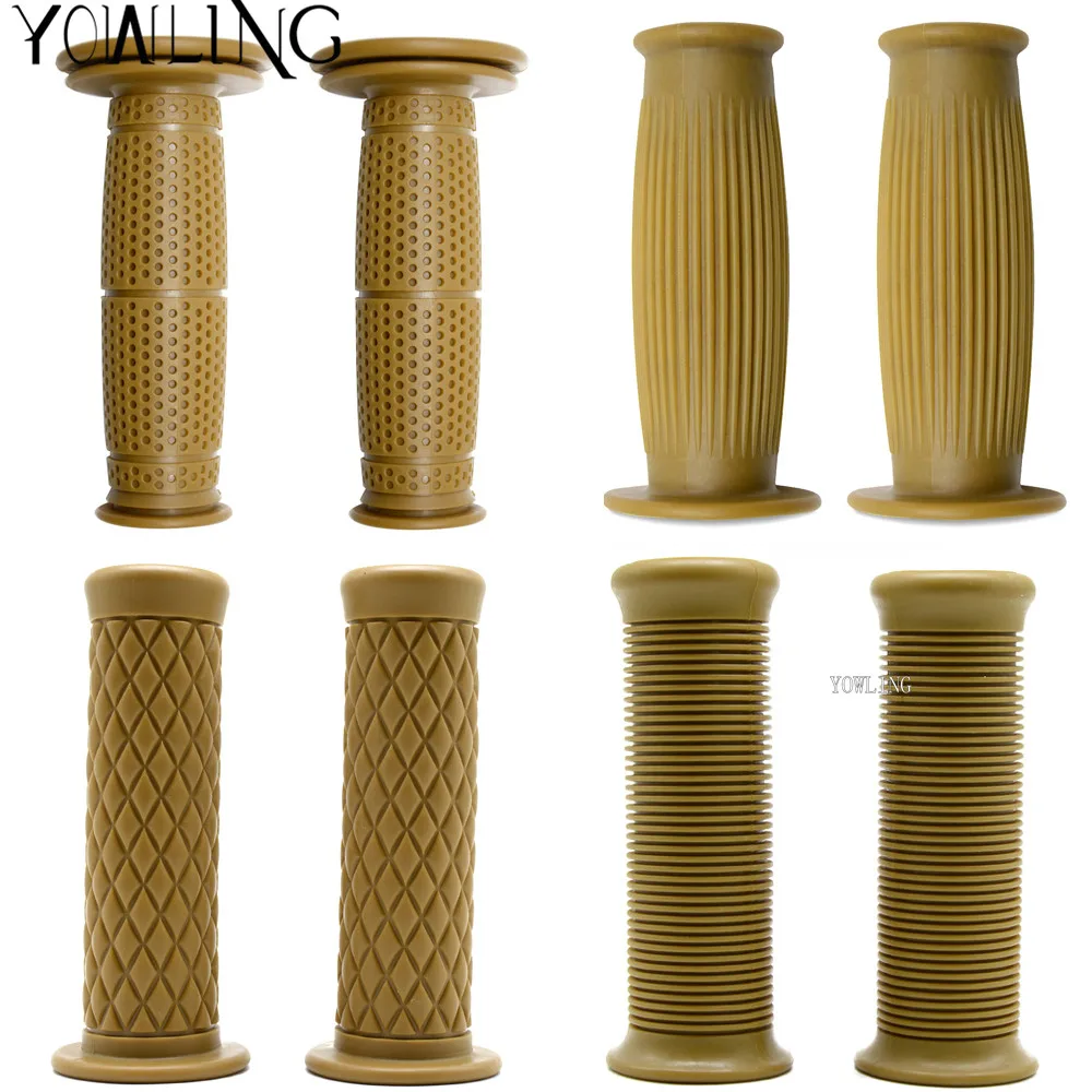 New Vintage Cafe Racer Motorcycle Hand Grips Rubber Handle Bar 7/8&quot 22mm for CG125 CB400 HONDA KAWASAKI SUZUKI DUCATI | Автомобили и
