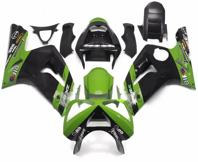 

3Gifts New Injection Mold Abs Fairings Kit Fit for kawasaki Ninja ZX6R 636 2003 2004 03 04 6R 600CC Bodywork set black green