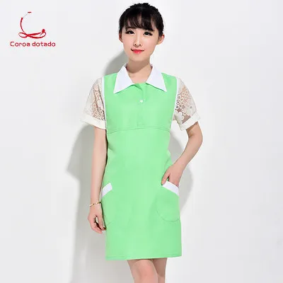 

New beautician beauty salon work clothes fashion custom nail apron female supermarket mother and baby store waiter
