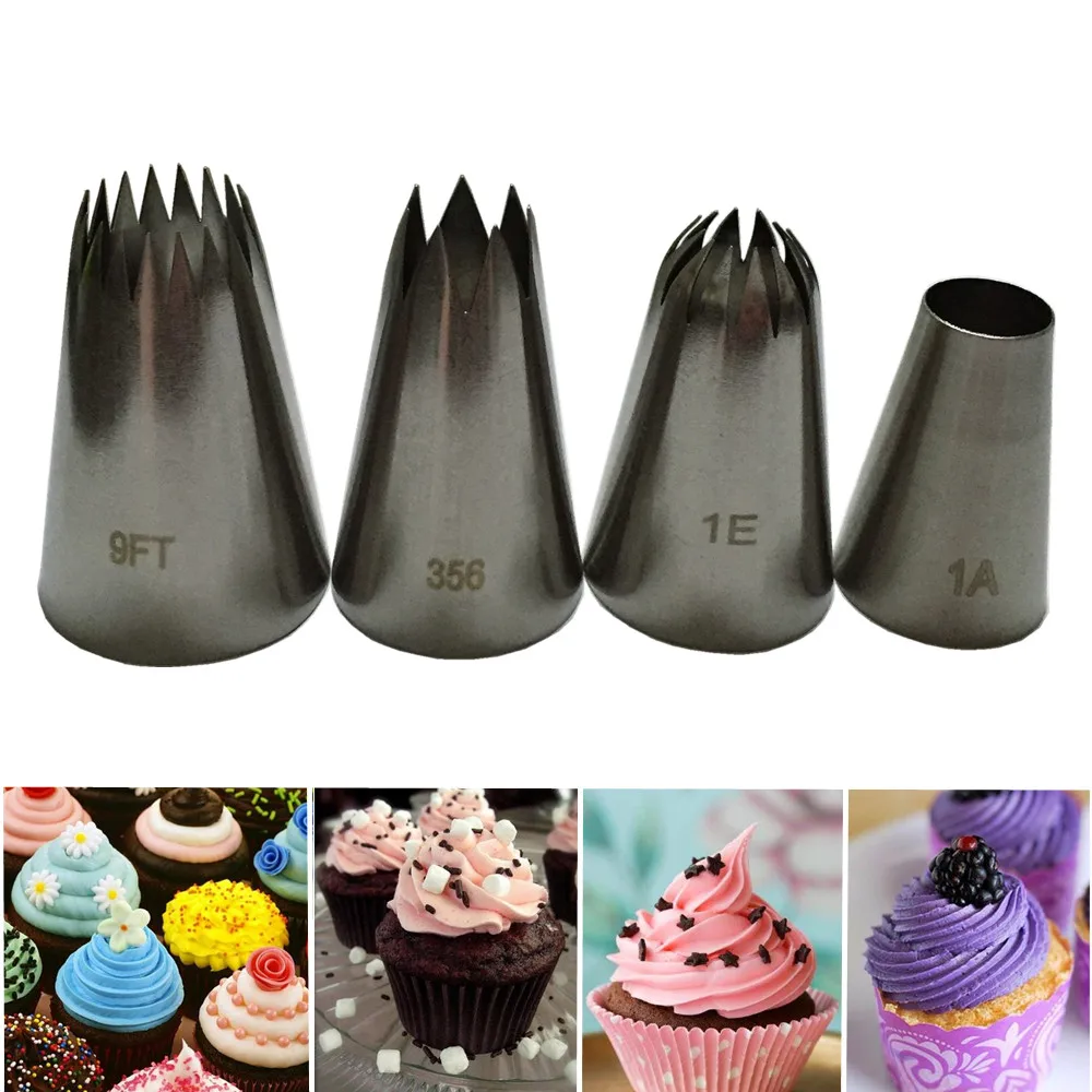 4 шт. большие насадки для выпечки|cake decorating|icing pipingcake decorating set |