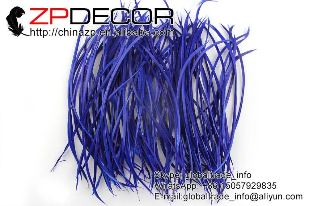 Royal Blue Dyed Goose Biot Feather (2)