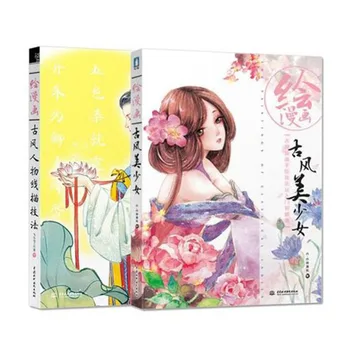 

2pcs/set Traditional ChineseAncient figures Painting Skill Learning Chinese Painting Drawing Book