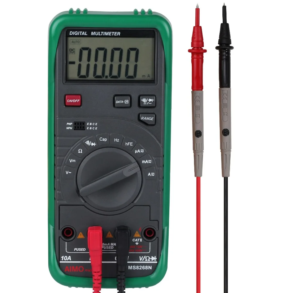 Aimometer MS8268N Авто Диапазон мультиметр переменного тока постоянного Напряжение Ом