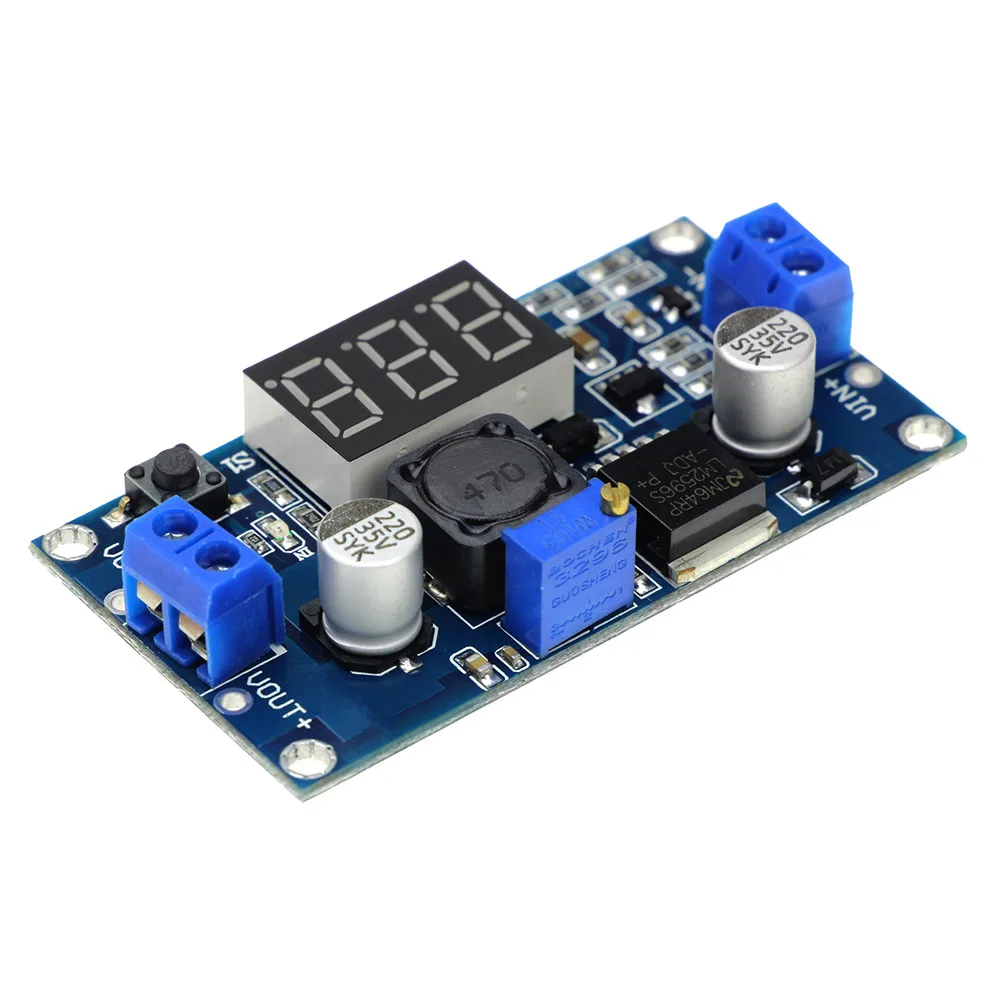 LM2596 lcd LM2596S светодиодный вольтметр ADJ DC-DC понижающий Регулируемый Модуль питания с цифровым дисплеем для arduino Diy Kit