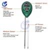 3 in 1 Soil PH Meter Sunlight PH Tester Garden Flowers Soil Moisture Sensor Meter Plants Acidity Humidity PH Monitor Detector ► Photo 3/6
