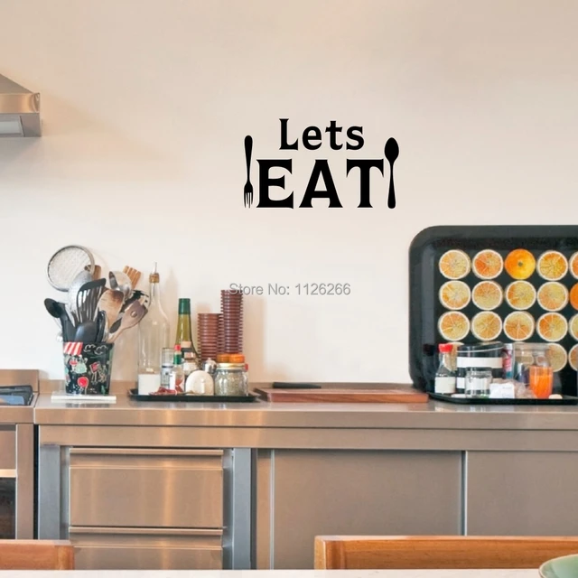Special Offers Lets Eat with Spoon and Fork Vinyl Wall Sticker Kitchen or Dining Room Decor Special Offers Lets Eat with Spoon and Fork Vinyl Wall Sticker Kitchen or Dining Room Decor