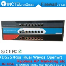 Intel Atom D525 Процессор 6*82583 v Прибор Брандмауэр с Радиус Менеджер PFSense Panabit Monowall PFS OPENWRT ROS