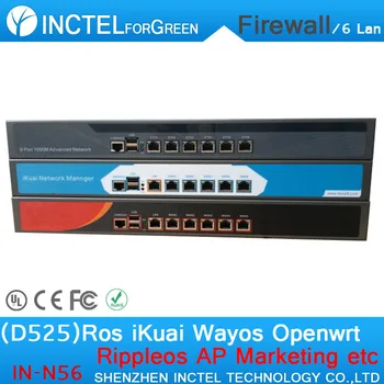

Intel Atom D525 Processor 6*82583v Firewall Appliance with Radius Manager Panabit PFSense Monowall PFS OPENWRT ROS