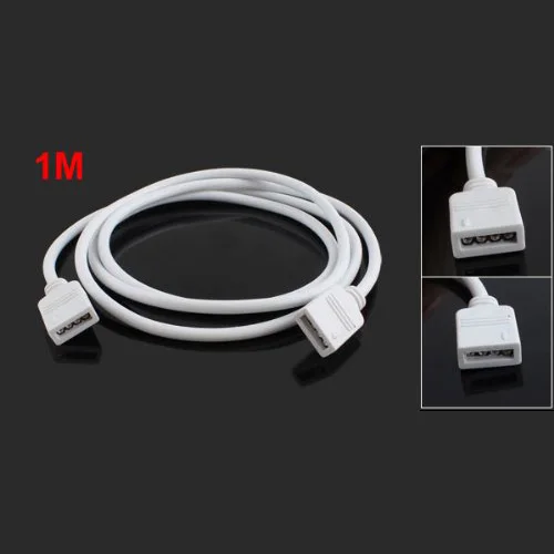 

DHDL- LED Strips RGB 4 Pin Female to Female Connector Extension Cable White 1M