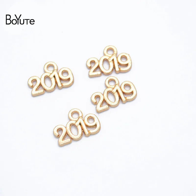 BoYuTe (100 шт./лот) 14*9 мм металлический сплав 2019 2020 2021 2022 год сувенирные подвески