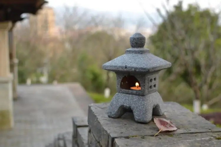 Японский свечной фонарь архаизированный декоративный подсвечник открытый старинный держатель для свечей украшения для дома сада двора деко