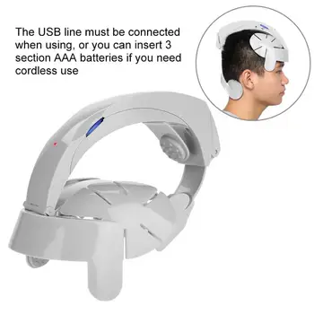 

Electric Head Massager Helmet Scalp Brain Massage Relax Machine Pressure Relief Shaking Vibration Acupuncture Massage Device