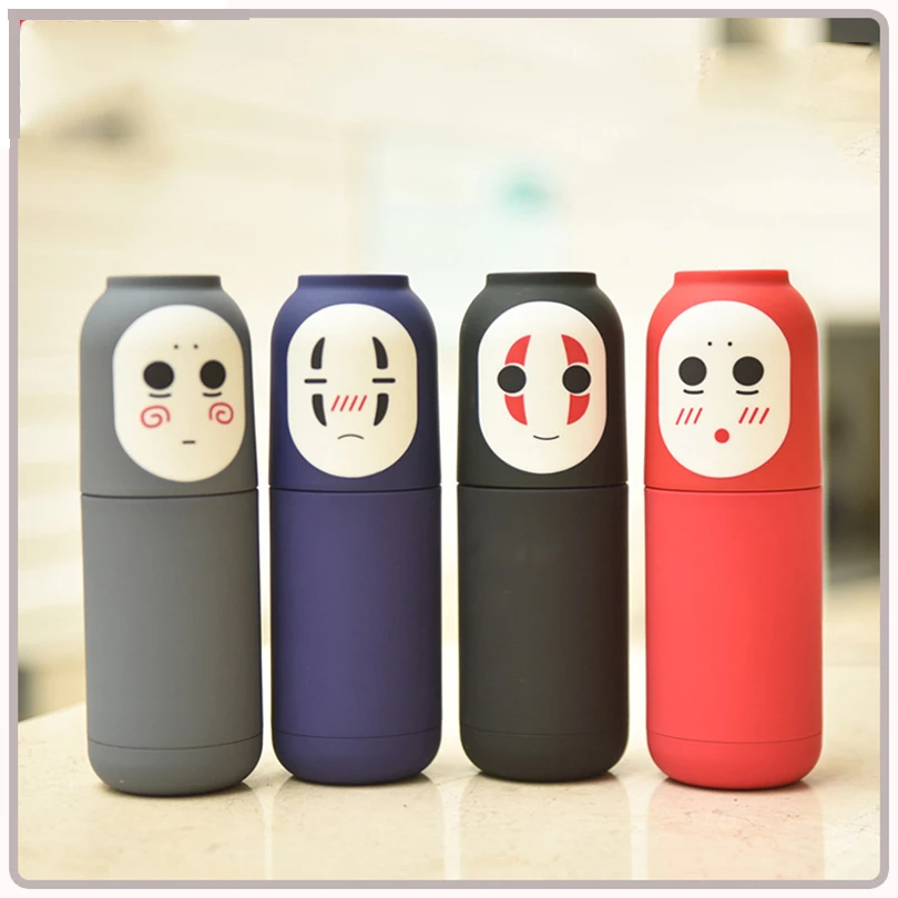 Creative Bottle Cup Thermal Japanese Faces Style Cup Thermos 300ML