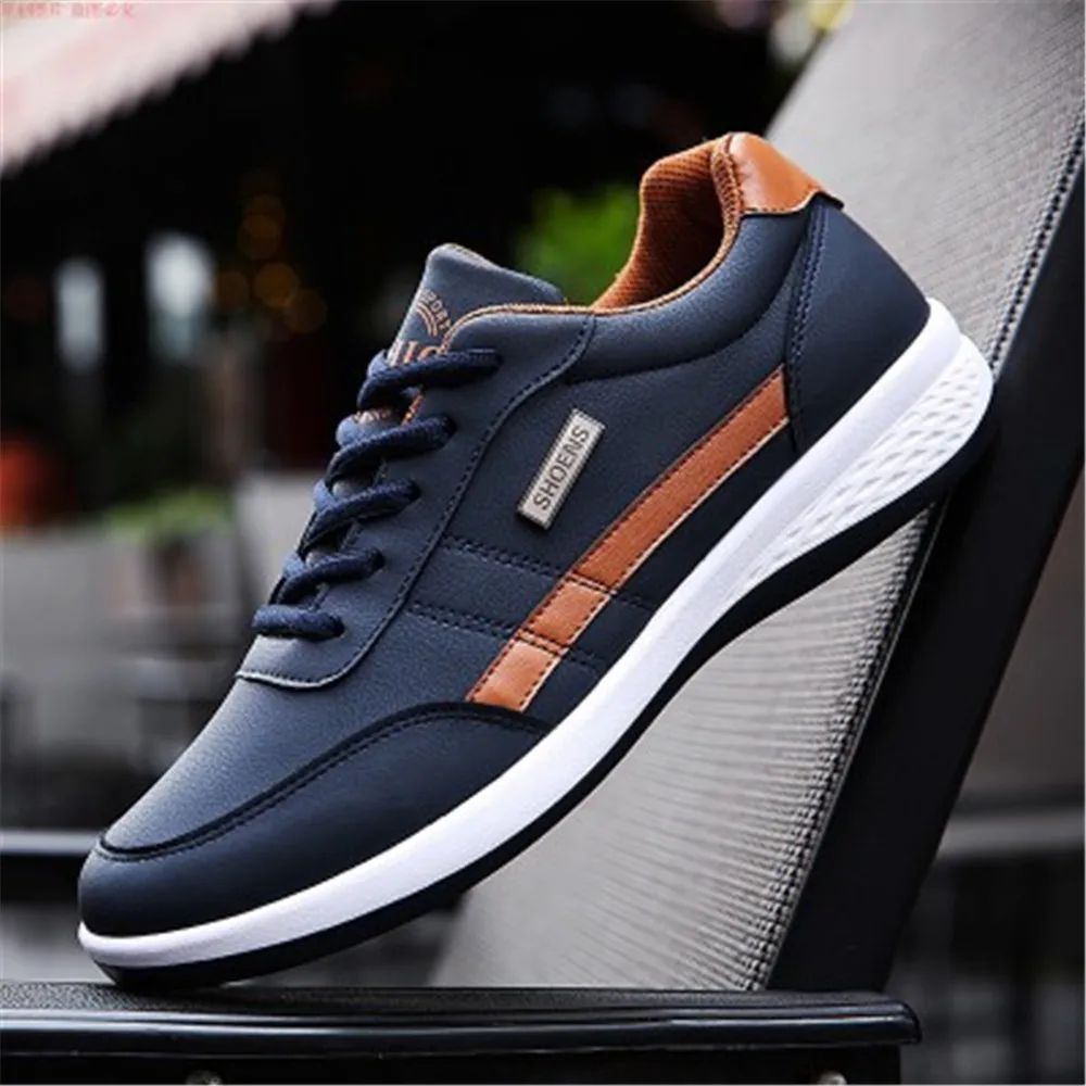 2019 New Mens Shoes Sneakers Large Size 39-44 Man Flats High Quality Casual Shoes Pu Leather Loafers Shoes Black White