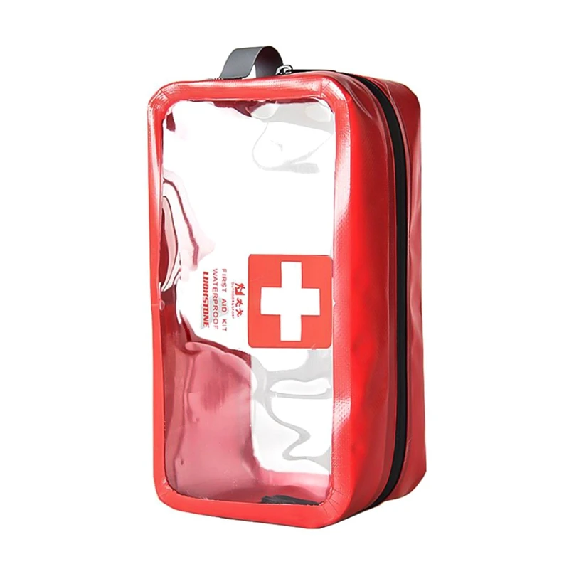 

First Aid Kit Emergency Medical First Aid Kit Bag Transparent PVC Waterproof Car Kits Bag Outdoor Travel Survival Kit Empty Bag