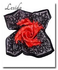 Квадратный шелковый женский шарф-бабочка с животным принтом, модная новинка, красная бандана, платок из фуляра, женские шарфы на шею, 53*53 см, 5023