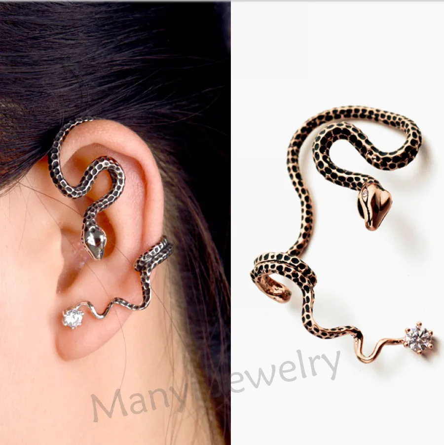 Detail Feedback Questions About One Piece New Vintage Gold Snake Detail Feedback Questions About One Piece New Vintage Gold Snake Earring Hot With Cz Fashion Women Jewelry Whole Penntes Mujer Moda For