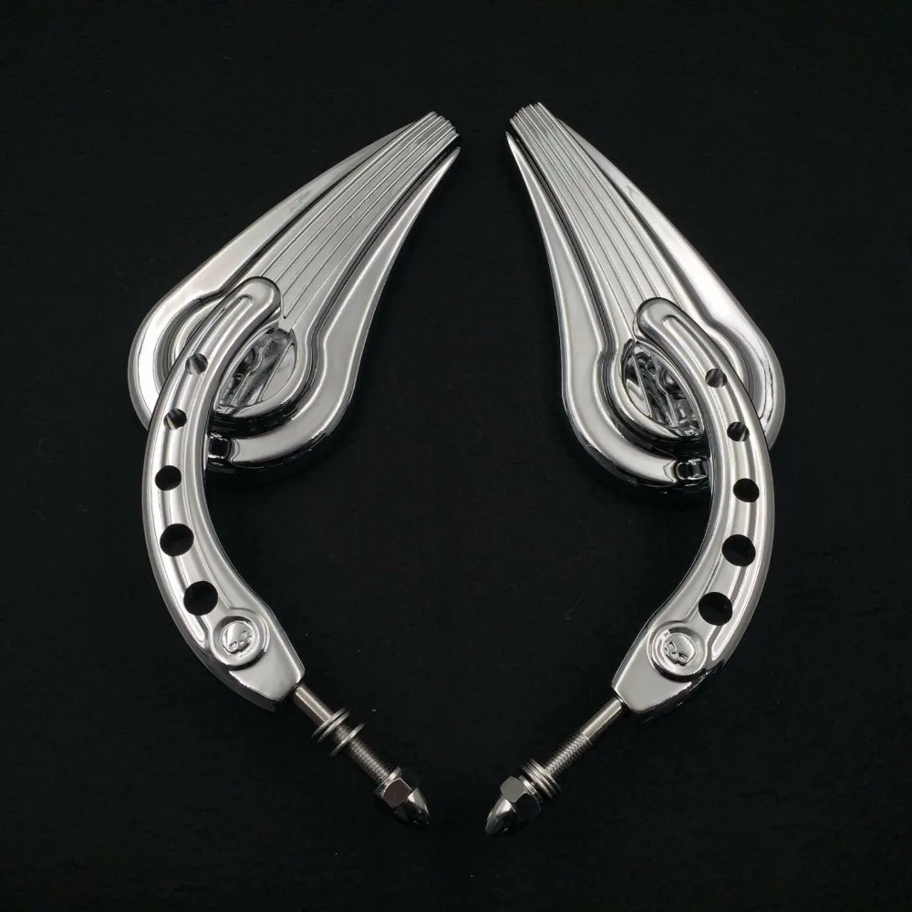 Afetermarket free shipping motorcycle mirror Motorcycle Chrome Raindrop Side Mirrors For 1984 and up Harley Davidson Touring Str