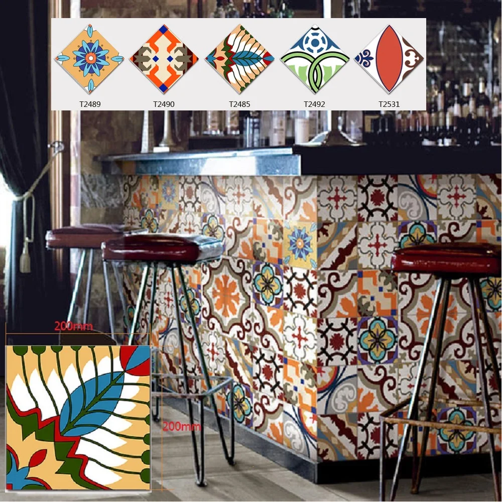 25 Piece 1Square meters Wear-resisting prevent slippery brick of pottery and porcelain spelling a flower floor tile ceramic tile