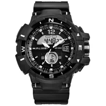 Хронограф Роскошные мужские часы бренда Dual Time водонепроницаемые цифровые часы Relogio Masculino Montre Homme Reloj Hombre