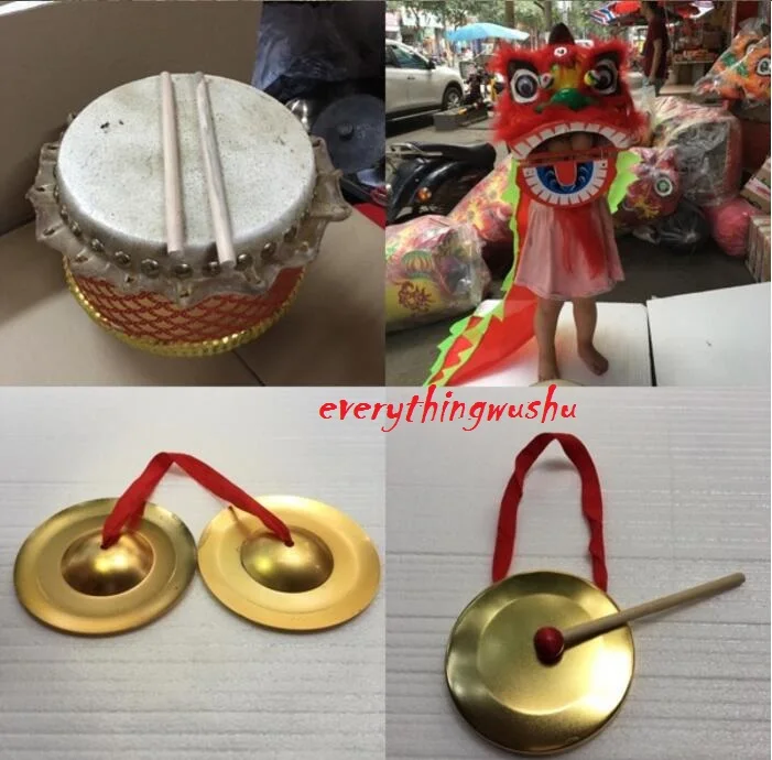 

Kids Sized Lion Dance Equipment 4 Pieces as a Set