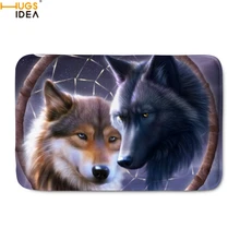 HUGSIDEA Прохладный 3D животного брат Galaxy волк печати двери ковров Нескользящие прямоугольник коврики Домашний Декор Гостиная/Кухня ковры