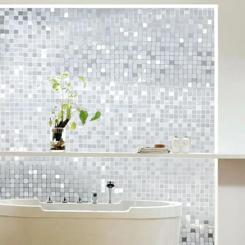3D мозаика ПВХ матовый матовая, на оконное стекло декоративные пленки самоклеющиеся Стекло наклейки Ванная комната Спальня наклейки Декор для дома